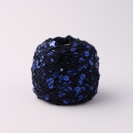 Пряжа "Пайетки" - цвет Темно-синий P005, 50гр.
