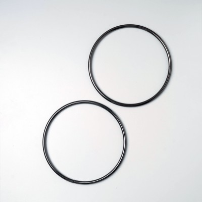 Ручки-кольца металл, d=13.5 см., Темное серебро